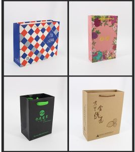 factory wholesale rope handle luxury gift shopping packaging paper bag custom logo printed paperbag with handle