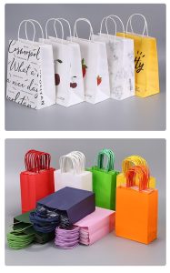 wholesale with your own logo reusable paper packaging bags for small businesses plain cheap brown paper bags with handles