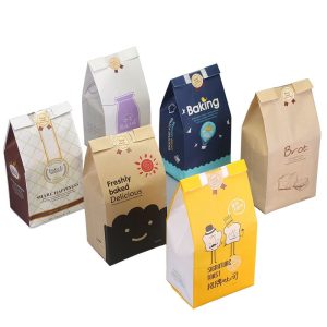 5-Factory Manufacturer Bakery Food Printed Brown Kraft Bread Packaging Paper Bags With Plastic Window - description