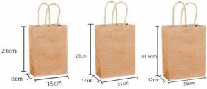 wholesale custom printed white brown shopping kraft paper bag with handle restaurant carry out to go bag fast food takeaway bag