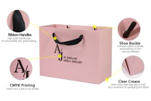 Custom Luxury Gift Garment Paper Shopping Bags With Logo Print - description -1