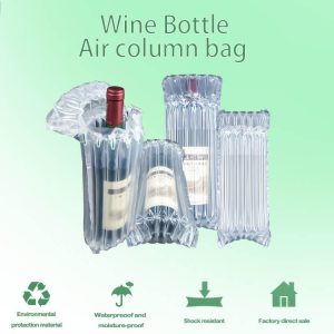 proper price top quality wrap packaging air bubble inflatable air column bag for wine bottle