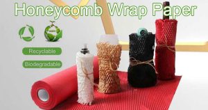 recyclable honeycomb cushioning wrap paper rolls alternative to bubble cushioning wrap