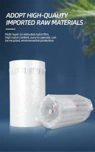 shockproof inflatable air column wrap bubble roll 30% recyclable material protective packaging film